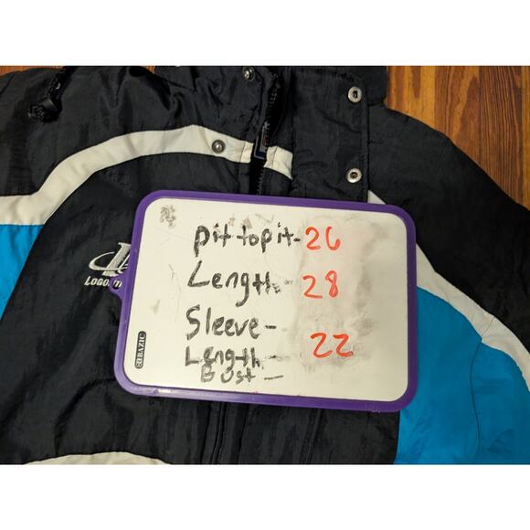 VTG Logo Athletic Carolina Panthers Blue Mens Medium Jacket - Picture 9 of 9